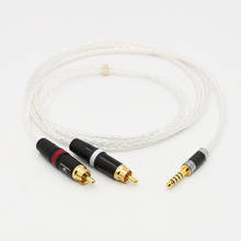 De alta fidelidad 4,4mm chapado en oro Jack a 2 chapado en oro RCA equilibrio de Auido Cable de actualización de Cable de sonido 2024 - compra barato