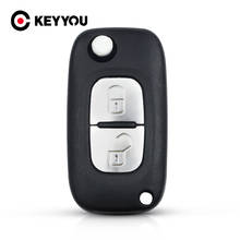 KEYYOU-funda para mando a distancia de coche, accesorio plegable y modificado, con 2 botones, para PEUGEOT 406, 407, 408, 308, 307, 107, CE0523 2024 - compra barato