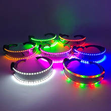 Gafas de sol luminosas para fiesta, lentes con luz LED de neón, con forma de obturador, para DJ 2024 - compra barato