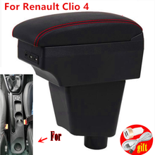 For Renault Clio 4 Captur Armrest For Renault Captur armrest box accessories Storage box cup holder ashtray USB LED 2015 2024 - buy cheap