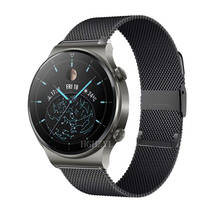 Pulseira de aço inoxidável, para huawei watch gt2 pro, milanese, para gt 2 46mm, 2e honor magic 2 gs pro 2024 - compre barato