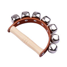 Sino de mão com 7 peças, guizo de madeira, instrumento musical de brinquedo para classe de música 2024 - compre barato