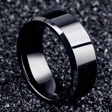 MANGOSKY 8mm 316 Titanium Ring Titanium Black for Men and Women 2024 - buy cheap