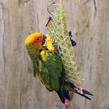 Grass Bird Parrot Swing Cage Toys Foraging Toy Chew Bites For Parakeet Cockatiel Swing Cages Play Toys Pet Supplies 2024 - buy cheap