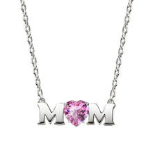 Collar creativo para el día de la madre, colgante en forma de corazón para mujer, cadena de clavícula, regalos de joyería para mamá 2024 - compra barato