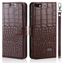 Flip Phone Case for Huawei Honor 4C CHM-U01 / G Play Mini / C8818  Cover Crocodile Texture Leather Book Design Luxury Coque 2024 - buy cheap