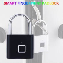 Suitcase Bag Luggage Electronic Fingerprint Padlock Office Cabinet Padlock Intelligent Thumbprint lock Biometric Smart Lock USB 2024 - buy cheap