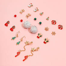 YADA 12 PCS Fashion Christmas Stocking present Earring Set Statement Crystal Elk Earring For Women Jewelry ins Earrings ER200186 2024 - buy cheap