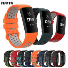 FIFATA Double Color Silicone Strap Replacement Wristband For Fitbit Charge 3/Charge 3 SE/Charge 4 Watch Strap Smart Bracelet 2024 - buy cheap