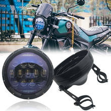 7 inch Motorcycle LED headlight 105W H4 DRL Hi/Lo Beam Angel Eye Wrangler headlight for H arley Davidson Touring Electra Glide 2024 - buy cheap