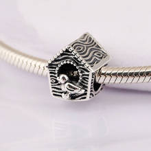 S925 Silver  DIY Jewelry Spring Bird House Charm fit Lady Bracelet Bangle Girl Gift Bead Charm 2024 - buy cheap