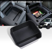 Reposabrazos interior para coche Land Rover Defender, caja de almacenamiento, cubierta embellecedora, accesorio, ABS, color negro, 110, 2020 2024 - compra barato
