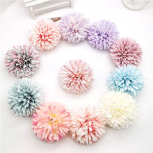 30 pçs 7cm pompom flores de seda artificial cabeça hortênsia casa decoração do casamento diy scrapbooking falso grinaldas de flores 2024 - compre barato