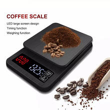 Báscula de café por goteo con temporizador, balanza Digital electrónica portátil de alta precisión, LCD, 3kg, 5kg, 10kg/0,1g 2024 - compra barato