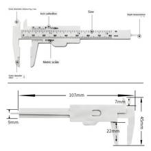 0-80mm Double Scale Plastic Vernier Caliper Crafts Measuring Student Caliper Mini Measuring Tool Wholesale Micrometer 2024 - buy cheap