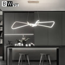 BWART Modern Led Chandelier Lighting For Dining Kitchen Room Bar Home Deco Remote Control Pendant Chandelier Fixture Gold Black 2024 - buy cheap