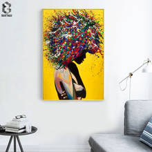 Tela de impressão moderna para meninas, pintura a óleo, poster de arte para parede, para escritório, sala, decoração de casa 2024 - compre barato