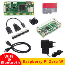 Raspberry Pi Zero W kit 512MB RAM бортовой WiFi и Bluetooth + акриловый чехол + радиатор для Raspberry Pi лучше нуля 1,3 2024 - купить недорого