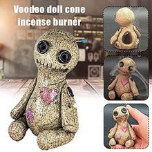 Quemador de cono de muñeca Voodoo, soporte de incienso de reflujo de resina de sobremesa decorado con artesanías artesanales, utilizado para el hogar O H55A 2024 - compra barato