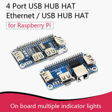Sombrero de concentrador USB de 4 puertos para Raspberry Pi Ethernet / USB HUB HAT para Raspberry Pi Zero 1x RJ45 3x USB 2024 - compra barato