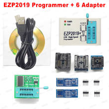 Free shipping Newest EZP2019 High-Speed USB SPI Programmer+6 Adapters Support 24 25 93 EEPROM 25 Flash Bios Chip 2024 - buy cheap