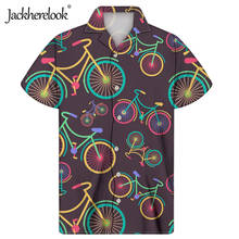 Jackherelook Plus Size Men Clothing Cuban Guayabera Shirts for Mens Vintage Bike Print Summer Tops Short Sleeve Hawaiian Shirt 2024 - buy cheap