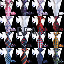 Rose Black White Novelty Tie Hanky Cufflinks Sets Men's 100% Silk Ties for Men Formal Wedding Party Groom 2024 - buy cheap