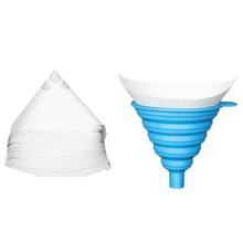 150Pcs Paint Filter Paper Funnel Car Paint Spray Paint Filter Disposable Filter Paper with 1 Pcs Silicone Funnel 2024 - buy cheap