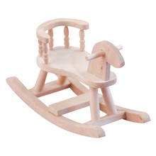 1:12 Scale Dollhouse Miniatures Cockhorse Chair Wooden Model for Baby Room Toys 2024 - buy cheap