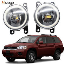 Para mitsubishi endeavor 2007 2009 2008 2010 2011 led angel eyes drl luzes diurnas corte-linha lente luzes de nevoeiro esquerda + direita 2024 - compre barato