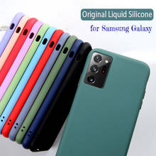 Для Samsung Galaxy A31 A51 A71 A21S Solid A11 A41 S20 FE S10 S10E S8 S9 PLUS NOTE 20 ULTRA 10 LITE 9, чехол из жидкого силикона 2024 - купить недорого