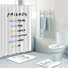 Conjunto de cortinas para chuveiro, clássico, para amigos, como citação, banheiro, tapete, decoração 2024 - compre barato