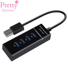 4 portas usb hub 3.0 hub de alta velocidade 5gbps acessórios da impressora computador multi porta usb um a quatro expansão divisor adaptador 2024 - compre barato