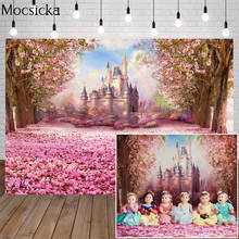 Mocsicka Floral Sea Photography Background Princess Baby Shower Fantasy Castle Backdrop Child Portrait Decoration Props Studio 2024 - buy cheap