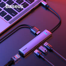 Baseus-hub usb-c para hdmi, multi portas usb 3.0, usb, adaptador de energia pd para macbook pro, air, dock 2024 - compre barato