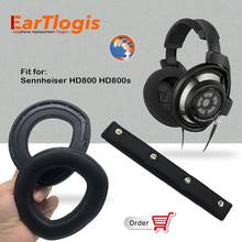 EarTlogis бархат Запчасти для авто для Sennheiser HD800 HD800s HD 800 S гарнитура подушечки бампер повязка наушник чехол для подушки 2024 - купить недорого