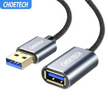 CHOETECH 2 м USB 3,0 удлинитель для Smart tv PS4 Xbox SSD удлинитель данных шнур камера мышь игра Удлинительный кабель контроллера водонепроницаемый 2024 - купить недорого