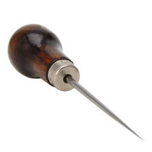 Awl Pricker Hole Maker Tool Punch Sewing Stitching Leather Craft Wooden Handle 2024 - buy cheap