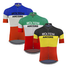 Classic Cycling Jersey 2020 Men's MTB Cycling Clothing Short Sleeve Cycling Wear Ropa Ciclismo Maillot National Flag   Molteni 2024 - buy cheap