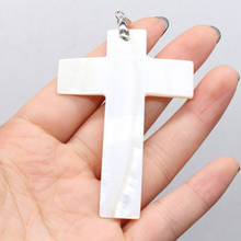 New Style Natural Stone Pendant Cross-Shaped Shell Charms For Jewelry Making DIY Necklace Bracelet Earrings Accessory 2024 - buy cheap