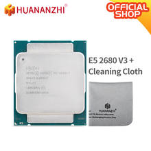Чистящая ткань HUANANZHI с процессором Intel Xeon E5 2680 V3 2,5G LGA 2011-3 2680V3, процессор для настольного ПК, для материнской платы X99 2024 - купить недорого
