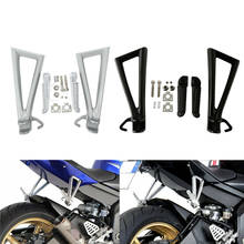 Motorcycle Rear Passenger Footrest Foot Pegs Bracket Set For Yamaha YZF-R6 2006-2017 2016 2015 2014 2024 - buy cheap