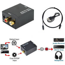 Toslink-Adaptador convertidor Digital de Audio óptico SPDIF coaxial a RCA analógico 2024 - compra barato