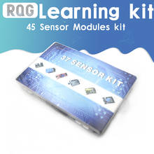 Módulos de sensores para arduino 45 em 1, kit para iniciante, melhor que 37em 1, kit de sensor 37 em 1, uno r3 e mega2560 2024 - compre barato