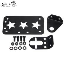 Bobber Chopper Cafe Racer Axle Side Mount Scooter License Holder Plate Motorcycle Number Plate Rear Taillight Bracket 2024 - buy cheap