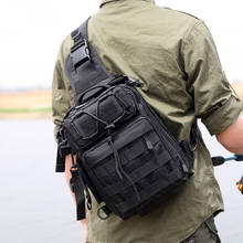 Bolsa de aparejos de pesca multifunción de nailon, mochila impermeable de un solo hombro, bolso de mano para el pecho, Camping, senderismo, caza, X142G 2024 - compra barato