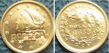 Liberty-Monedas de copia de dólar dorado, 1853-C 2024 - compra barato