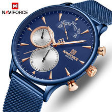 Reloj de pulsera de cuarzo deportivo para hombre marca NAVIFORCE 2019 nuevo reloj impermeable de acero para hombre 2024 - compra barato