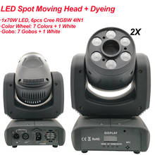 2 pçs/lote 70W Lavagem LEVOU Movendo a Cabeça Discoteca Luz Spot 2IN1 DMX512 Stage Efeito de Luz de Discoteca DJ Iluminação de Discoteca Profissional 2024 - compre barato