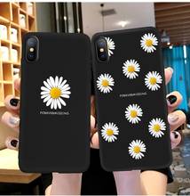 Чехол с цветком маргаритки для iPhone X XR XS MAX 6 6S 7 8 Plus SE 2020, чехол для iphone 11 Pro Max, Ультратонкий силиконовый мягкий чехол 2024 - купить недорого